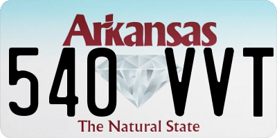 AR license plate 540VVT