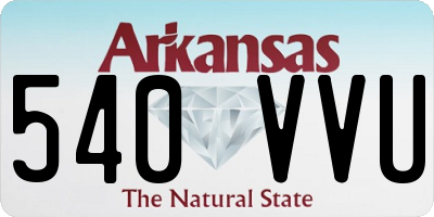 AR license plate 540VVU