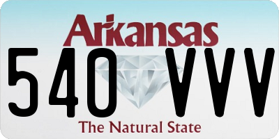 AR license plate 540VVV