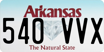 AR license plate 540VVX