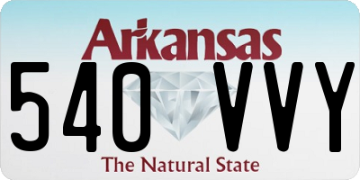 AR license plate 540VVY