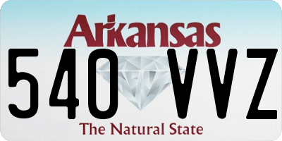 AR license plate 540VVZ