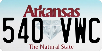 AR license plate 540VWC