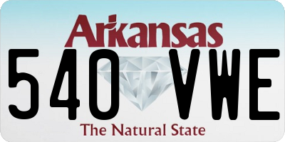 AR license plate 540VWE