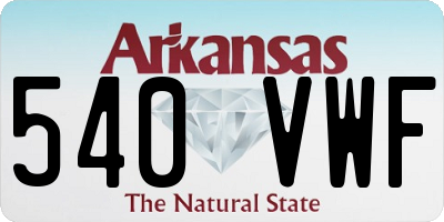 AR license plate 540VWF
