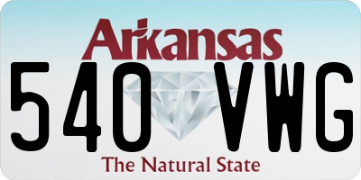 AR license plate 540VWG