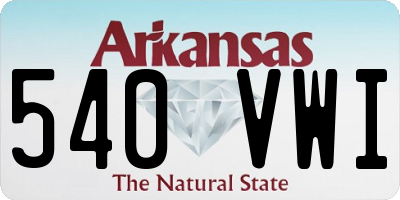 AR license plate 540VWI