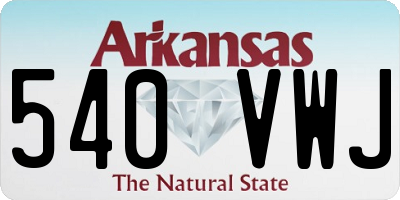 AR license plate 540VWJ