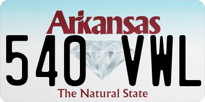 AR license plate 540VWL