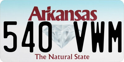 AR license plate 540VWM