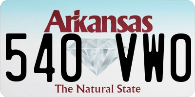 AR license plate 540VWO