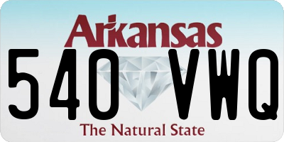 AR license plate 540VWQ