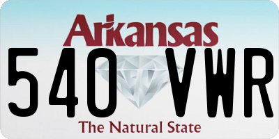 AR license plate 540VWR