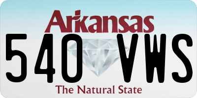 AR license plate 540VWS