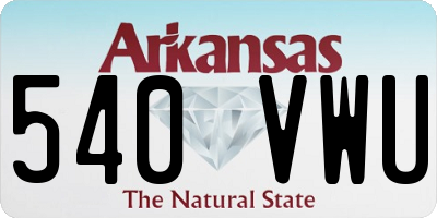AR license plate 540VWU