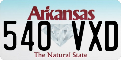 AR license plate 540VXD