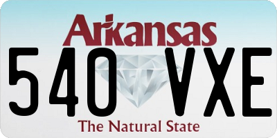 AR license plate 540VXE