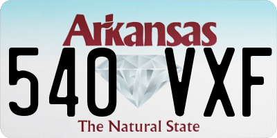 AR license plate 540VXF
