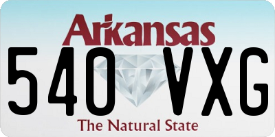 AR license plate 540VXG