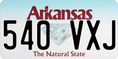 AR license plate 540VXJ