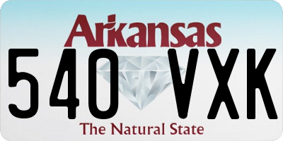 AR license plate 540VXK