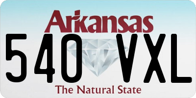 AR license plate 540VXL