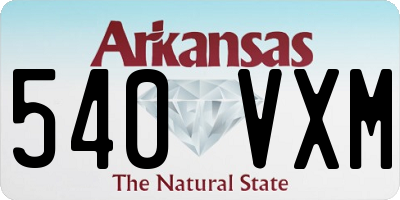 AR license plate 540VXM