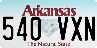 AR license plate 540VXN