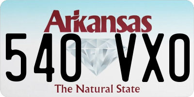 AR license plate 540VXO