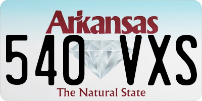 AR license plate 540VXS