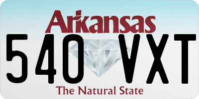 AR license plate 540VXT