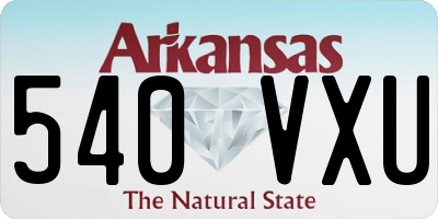 AR license plate 540VXU