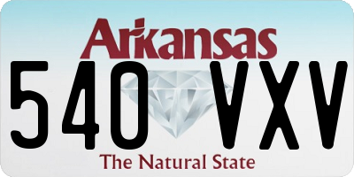 AR license plate 540VXV