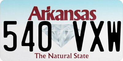 AR license plate 540VXW