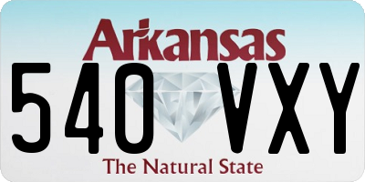 AR license plate 540VXY