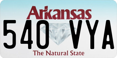 AR license plate 540VYA