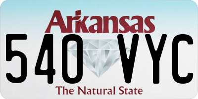AR license plate 540VYC