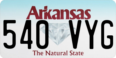 AR license plate 540VYG