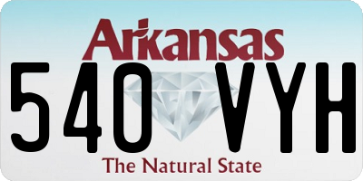 AR license plate 540VYH