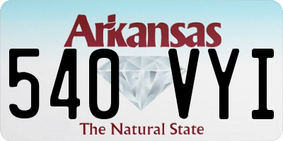 AR license plate 540VYI