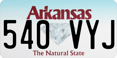 AR license plate 540VYJ