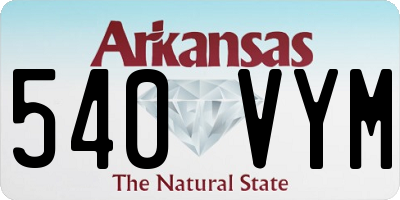 AR license plate 540VYM