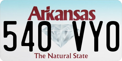 AR license plate 540VYO