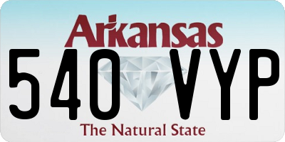 AR license plate 540VYP