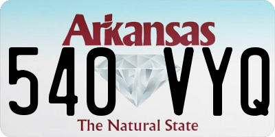 AR license plate 540VYQ