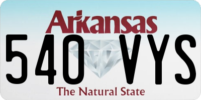 AR license plate 540VYS