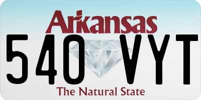 AR license plate 540VYT