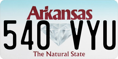 AR license plate 540VYU