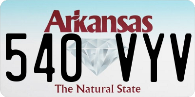 AR license plate 540VYV
