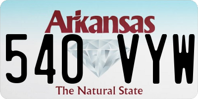 AR license plate 540VYW